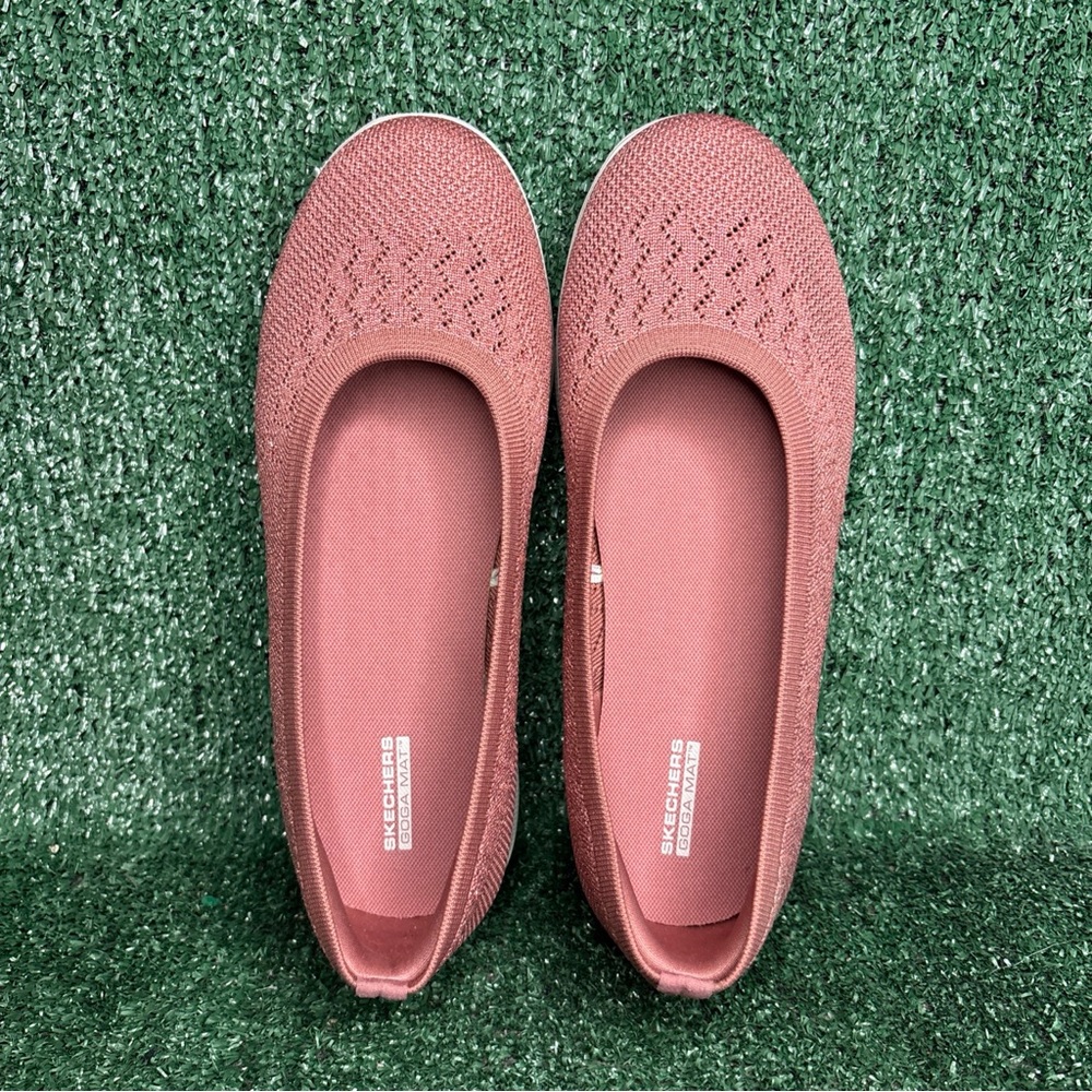NEW Skechers Gogo Mat Step Lite Womens Size 9.5 WIDE Pink Glitter 136317W - Picture 5 of 10
